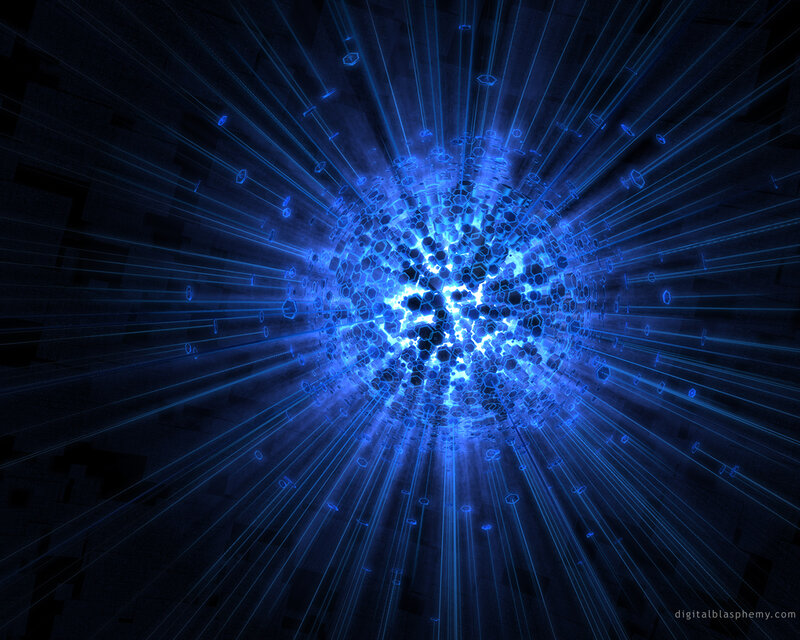 blue energy burst sphere