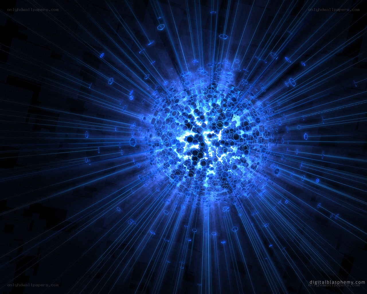 blue energy burst sphere