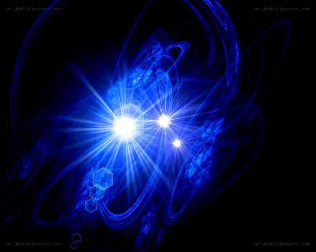blue energy burst with light rays