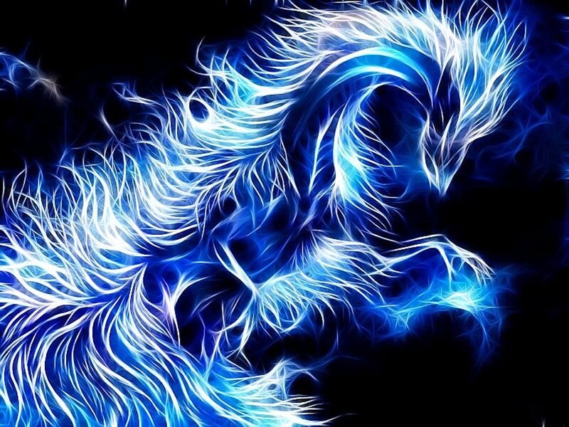 Blue Energy Dragon — Dramatic