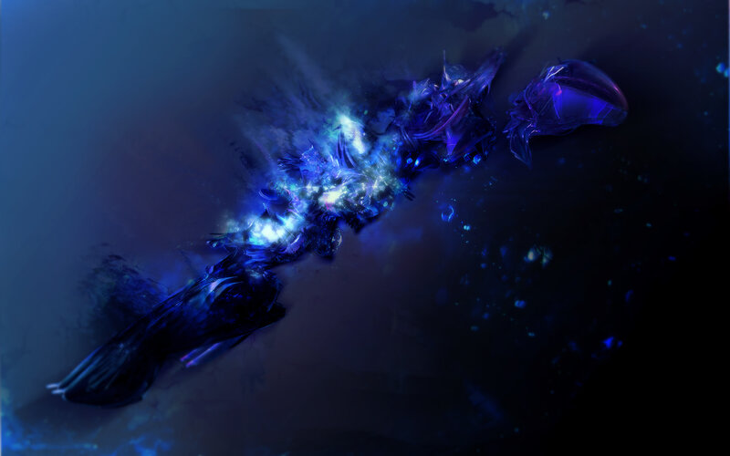 blue energy explosion