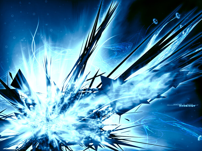 blue energy explosion