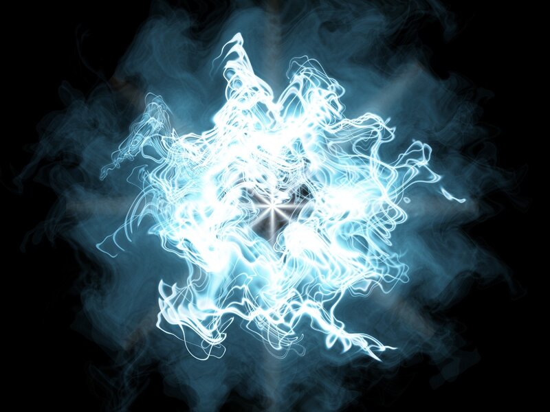 blue energy explosion