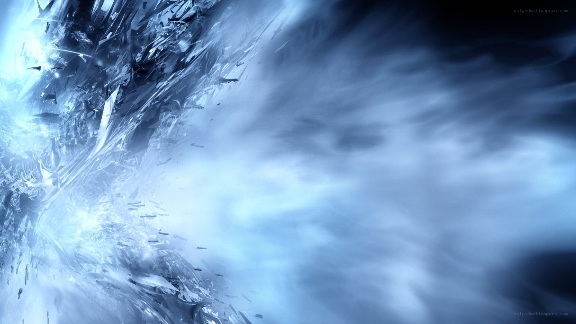 blue energy explosion