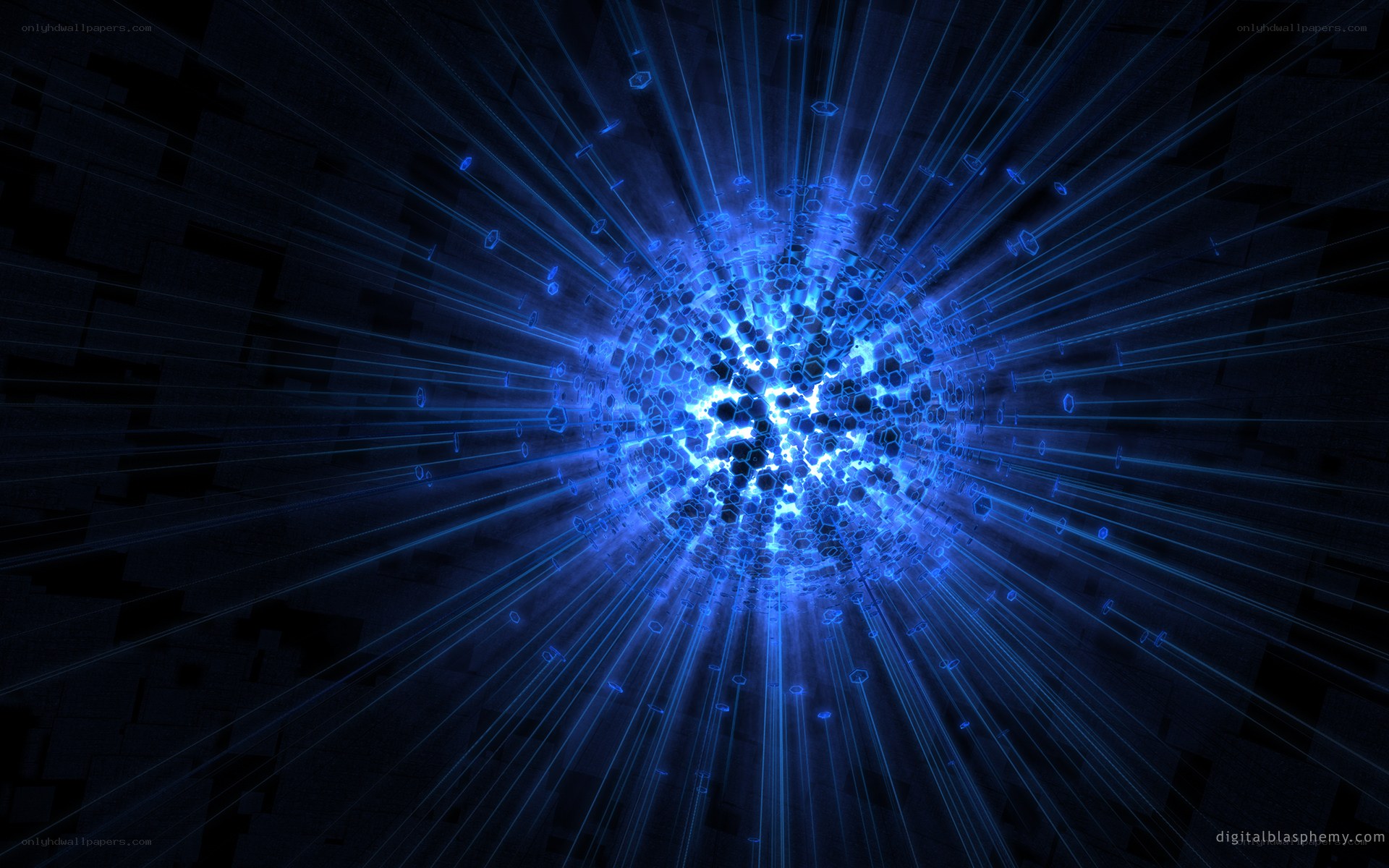 blue energy explosion