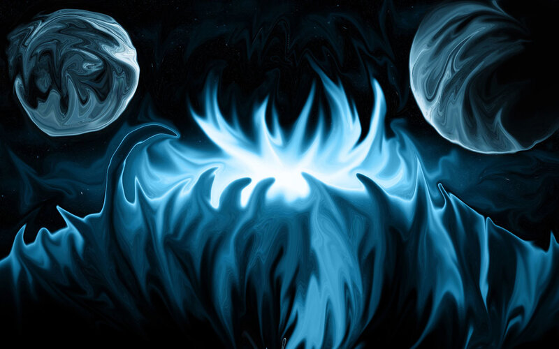 blue energy explosion