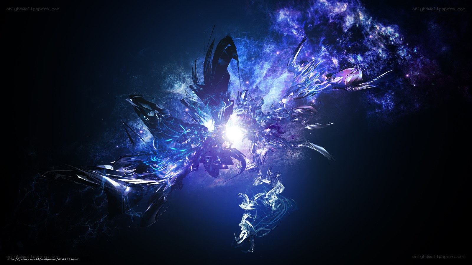 blue energy explosion