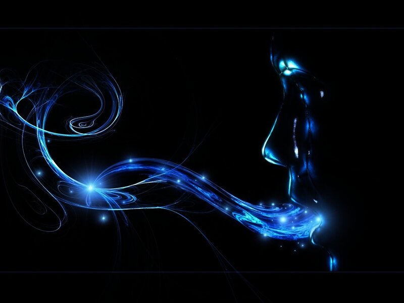 blue energy flow art