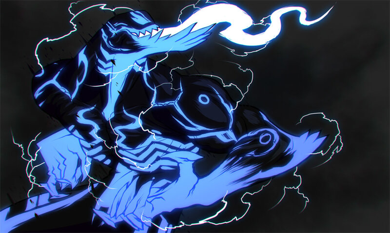 blue energy monster attack