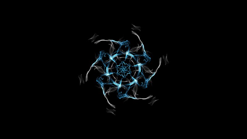 Blue Energy Pattern — Black