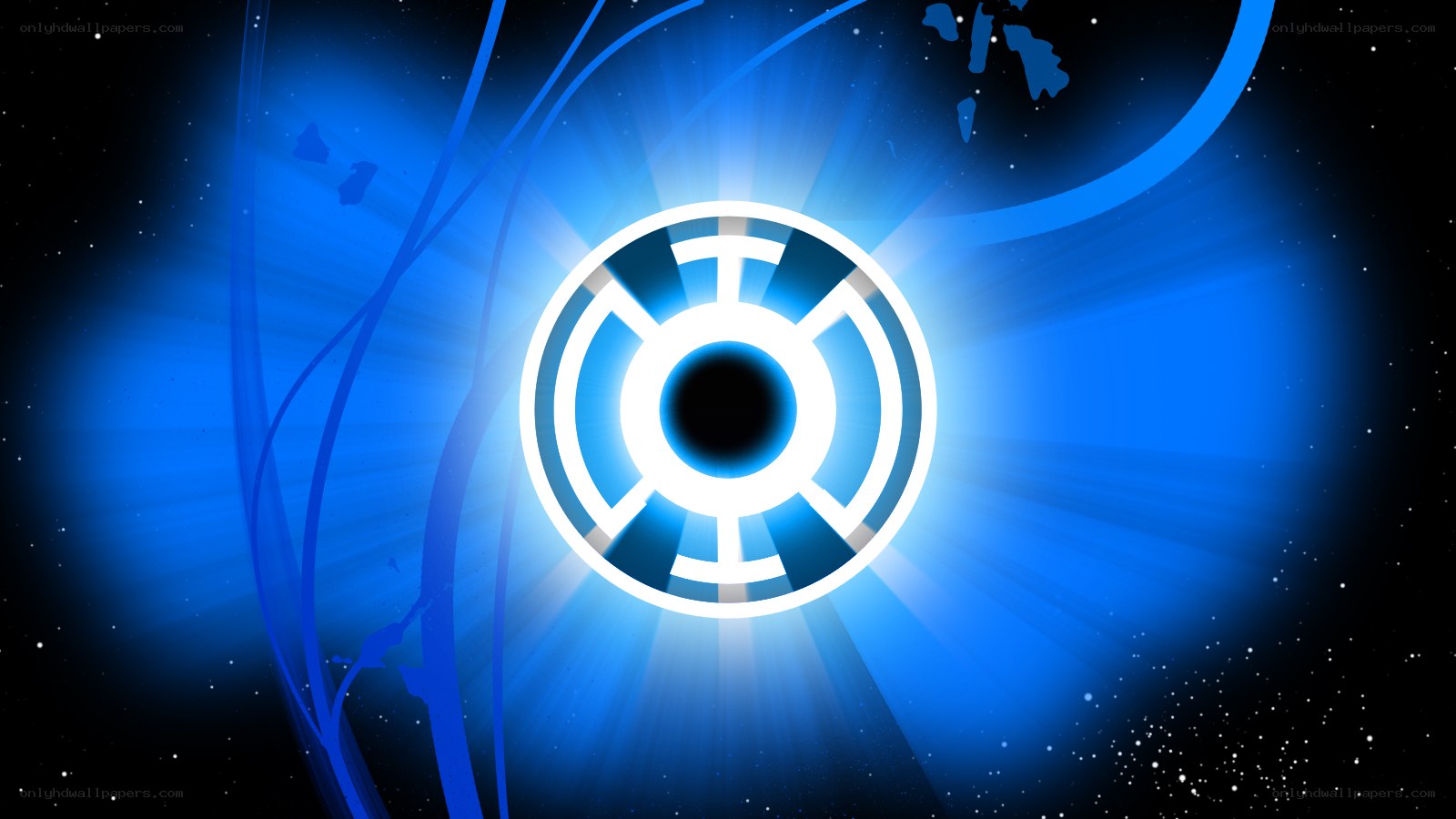 Blue energy ring symbol