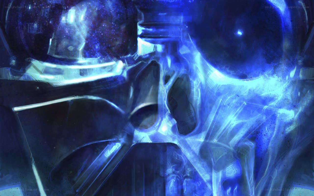 blue energy skull concept