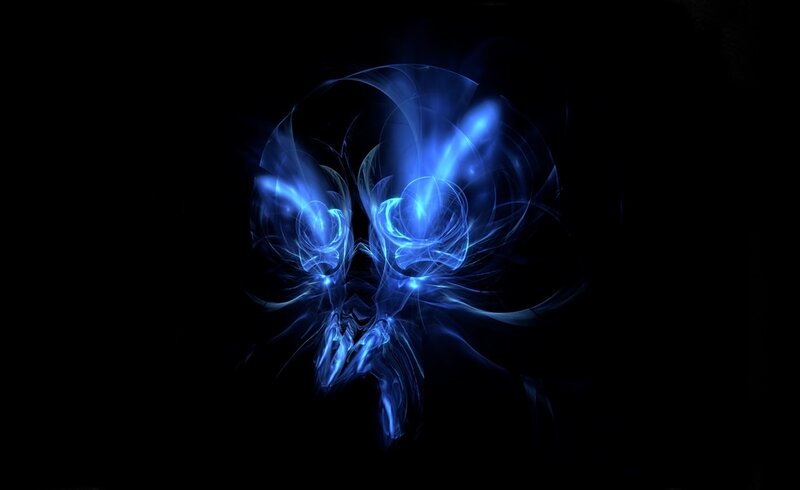 Blue Energy Skull — Mystical