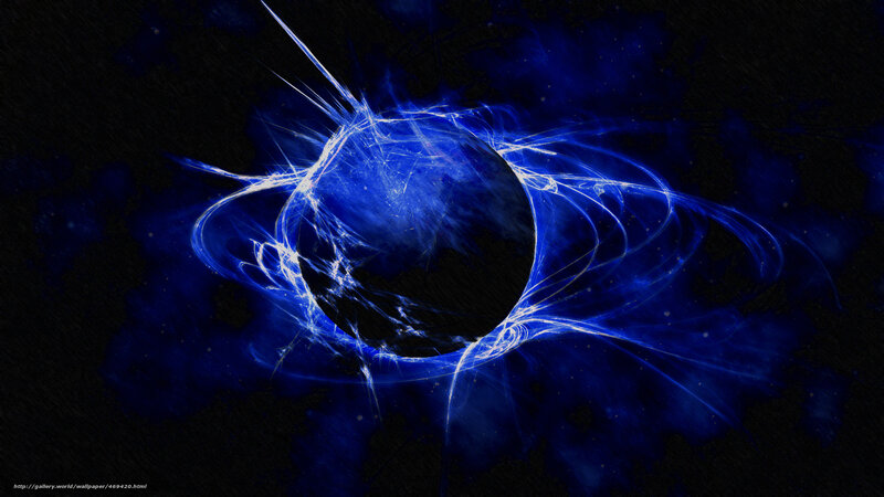 blue energy sphere abstract