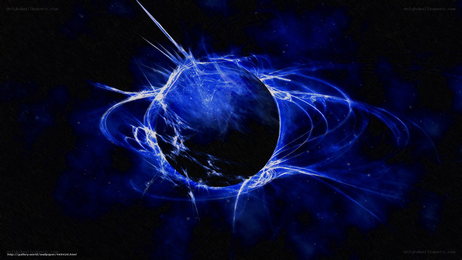 blue energy sphere abstract