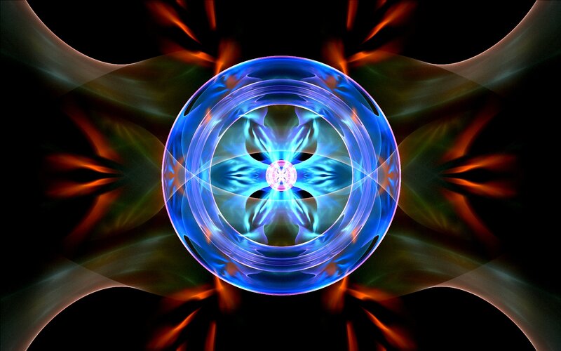 Blue Energy Sphere — Dramatic, Abstract