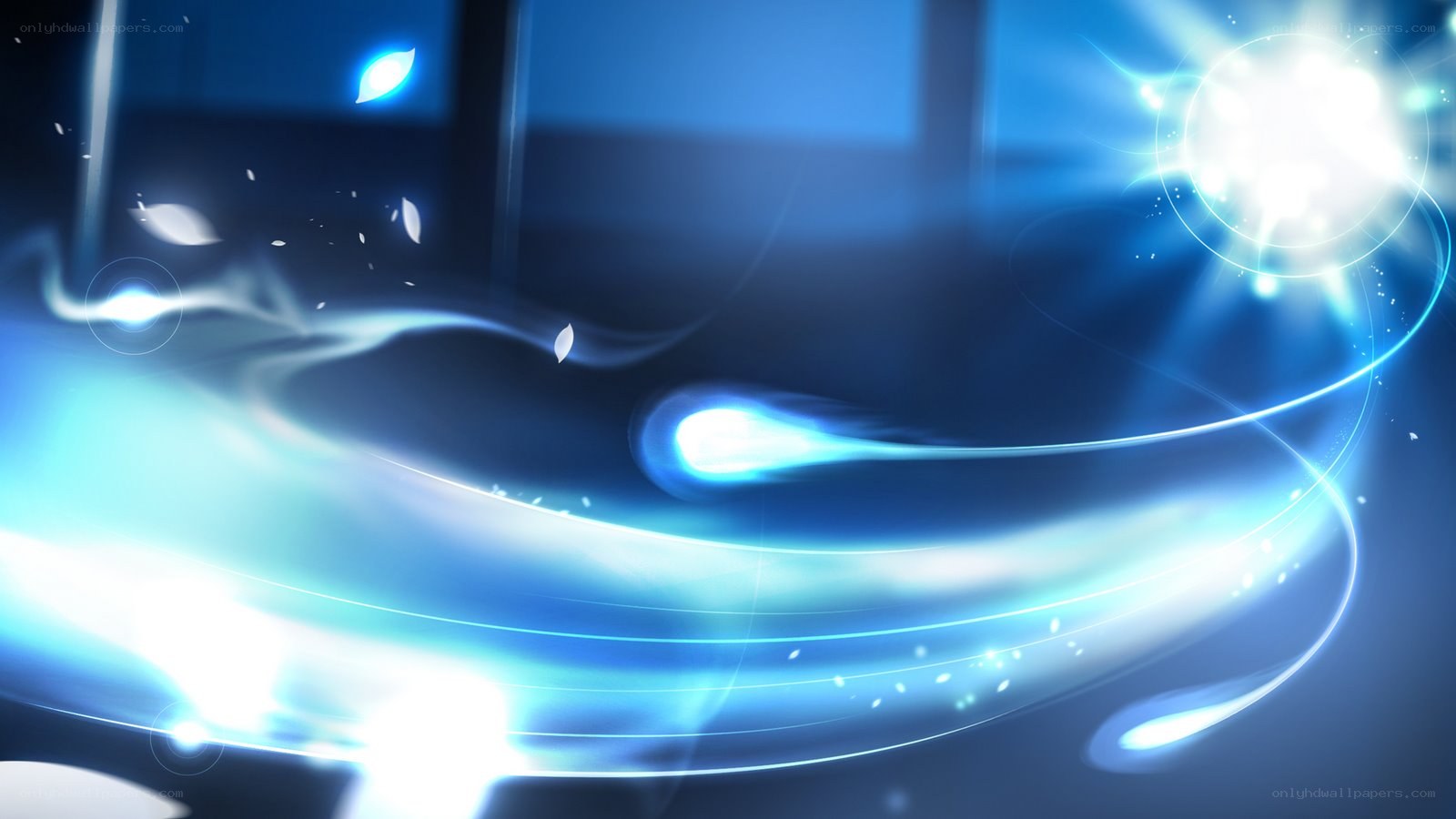 Blue energy swirl animation