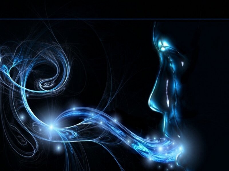 Blue Energy Swirl — Dramatic, Night