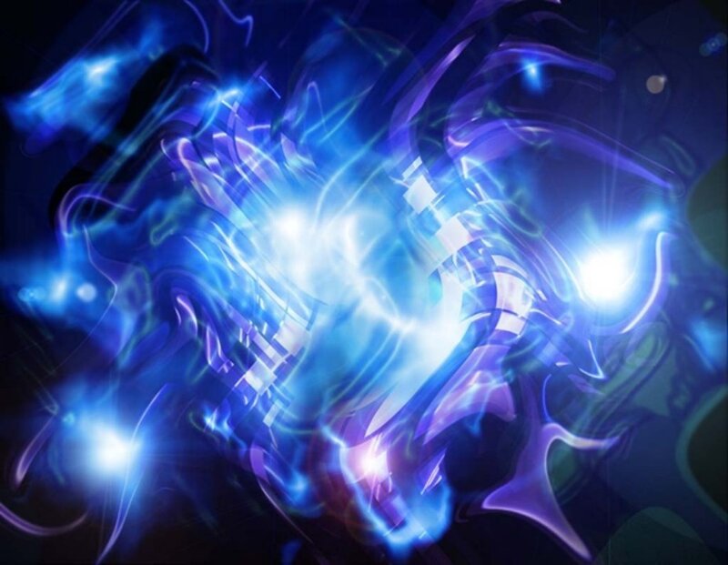 Blue Energy Swirl — Energetic, Digital Art, Light
