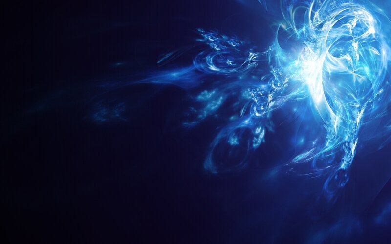 Blue Energy Swirl — Ethereal, Digital Art, Light