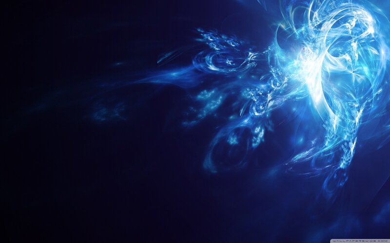Blue Energy Swirl — Ethereal, Digital Art
