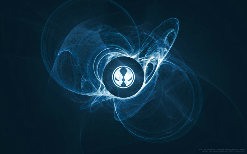 blue energy swirl with logo