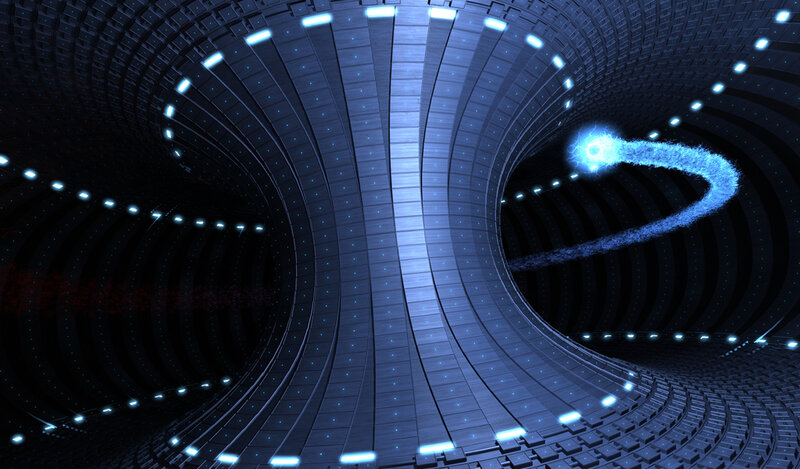 Blue Energy Tunnel — Futuristic, 3d Render