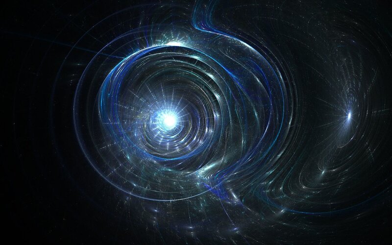 Blue Energy Vortex — Cosmic, Night