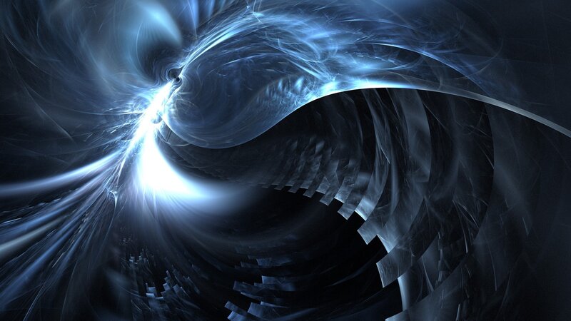 Blue Energy Vortex — Dramatic, Digital Art, Light