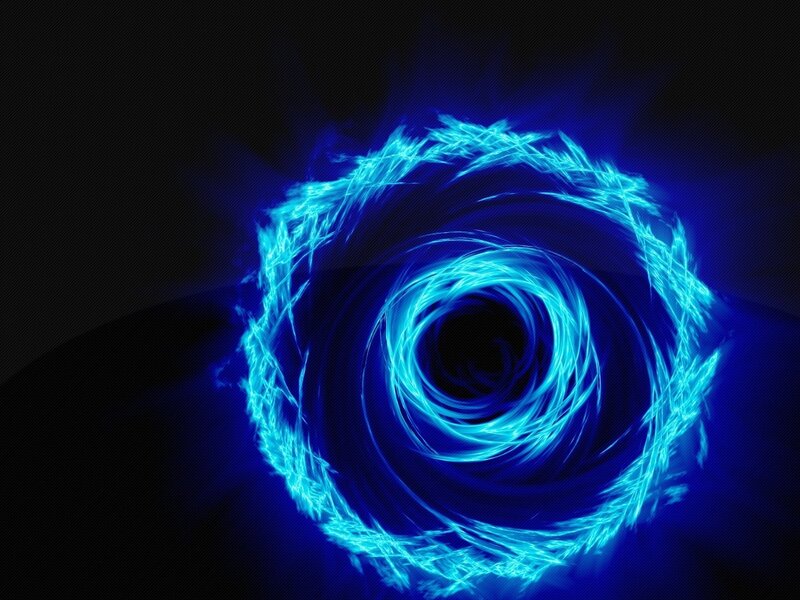 Blue Energy Vortex — Dramatic, Digital Art, Spiral