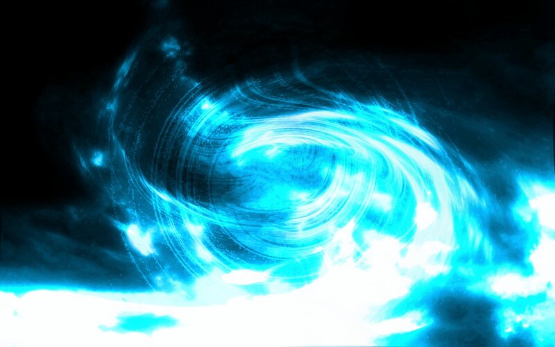 Blue Energy Vortex — Dramatic, Digital Art, Swirls