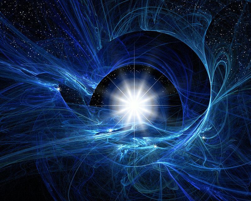 Blue Energy Vortex — Dramatic, Night