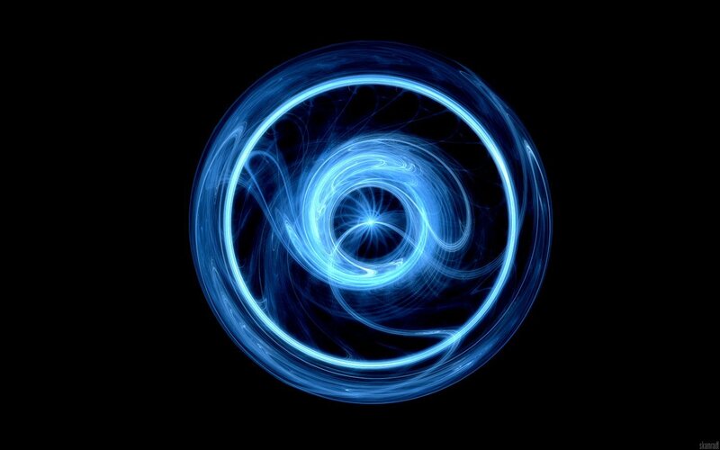 Blue Energy Vortex — Energetic, Abstract