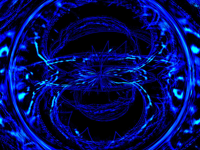 Blue Energy Vortex — Energetic, Digital Art, Circles