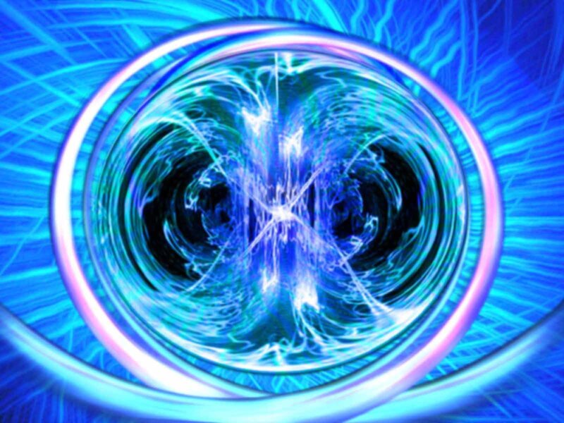 Blue Energy Vortex — Energetic, Digital Art, Light, Circle
