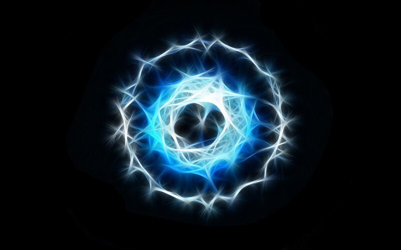 Blue Energy Vortex — Energetic, Digital Art, Light