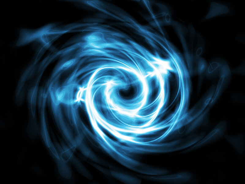Blue Energy Vortex — Energetic, Digital Art, Spiral
