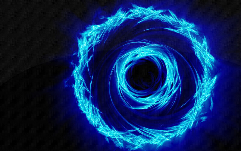 Blue Energy Vortex — Energetic, Digital Art