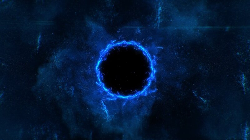 Blue Energy Vortex — Mysterious, Digital Art