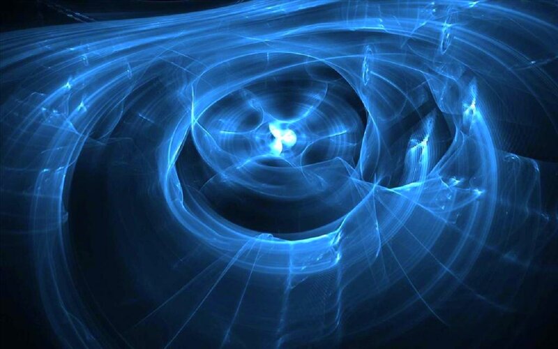 Blue Energy Vortex — Mystical, Digital Art