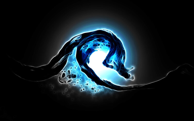 Blue Energy Wave — Dramatic