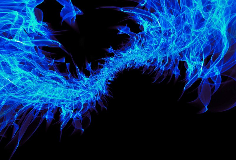Blue Energy Waves — Dramatic