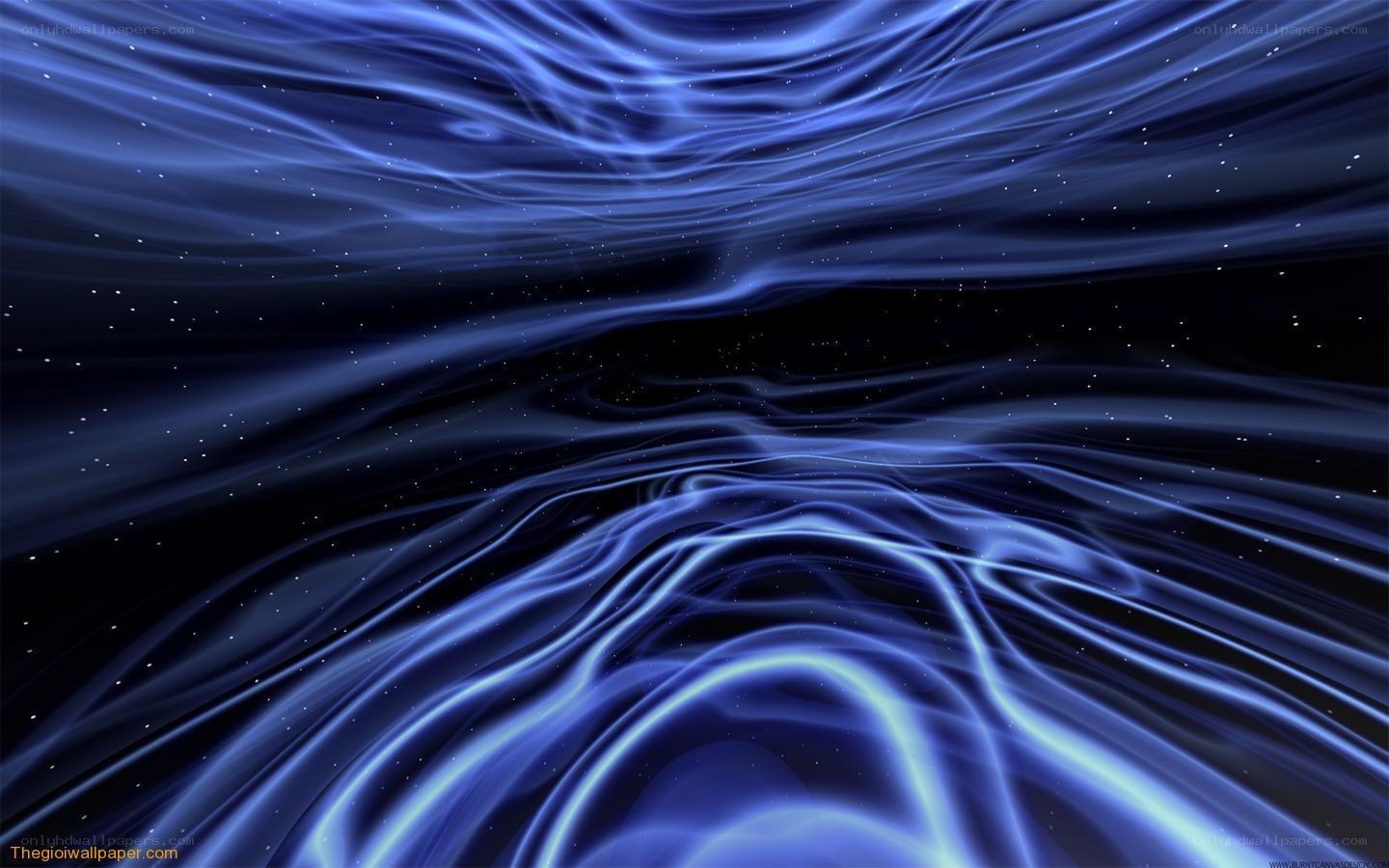 blue energy waves in space