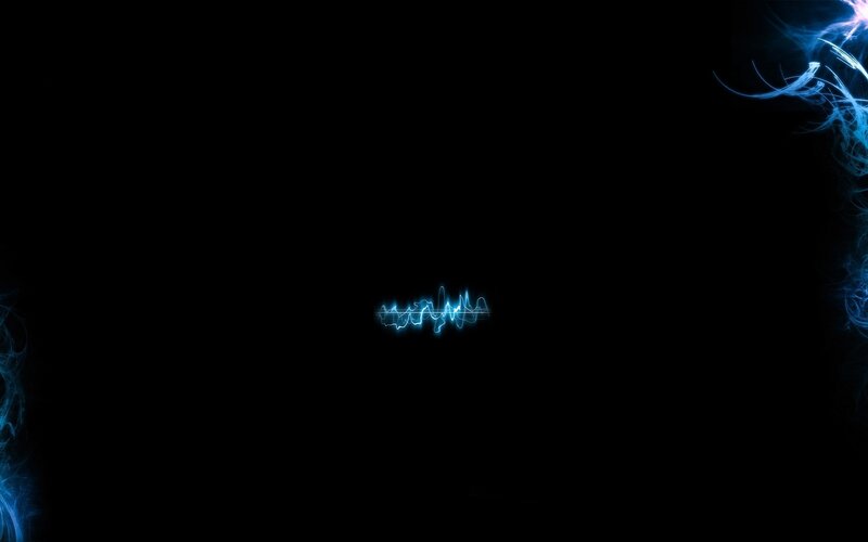 blue energy waves on black