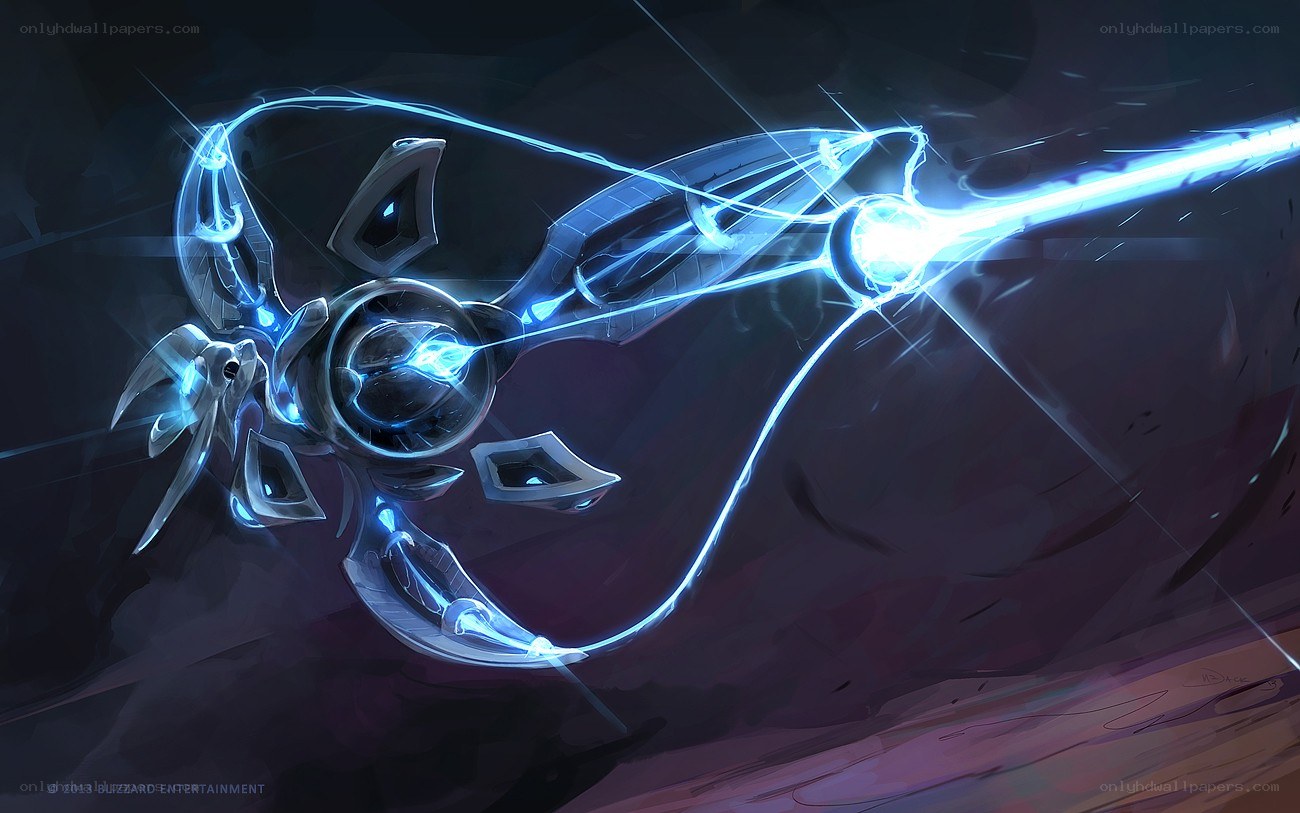 blue energy weapon concept art