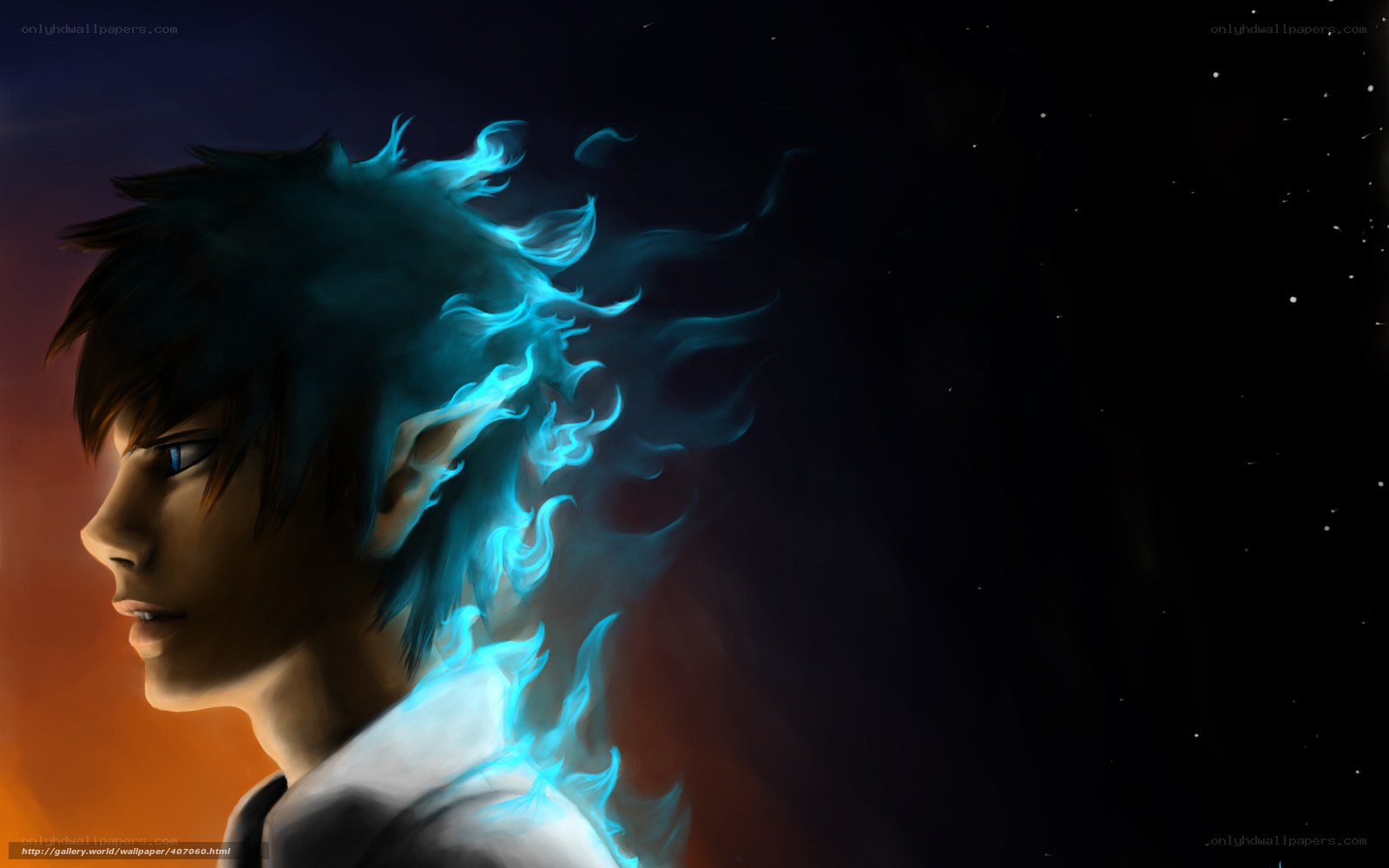 blue energy youth portrait