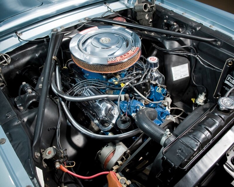 Blue Engine in Car — Mechanical, Photograph
