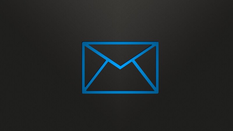 Blue Envelope Icon — Minimalist