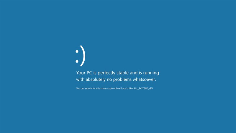 Blue Error Screen — Calm