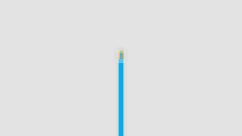 Blue Ethernet Cable — Neutral